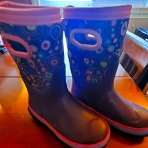 BOGS Girls Waterproof Winter Boot Youth Sz 1 Pink/Purple